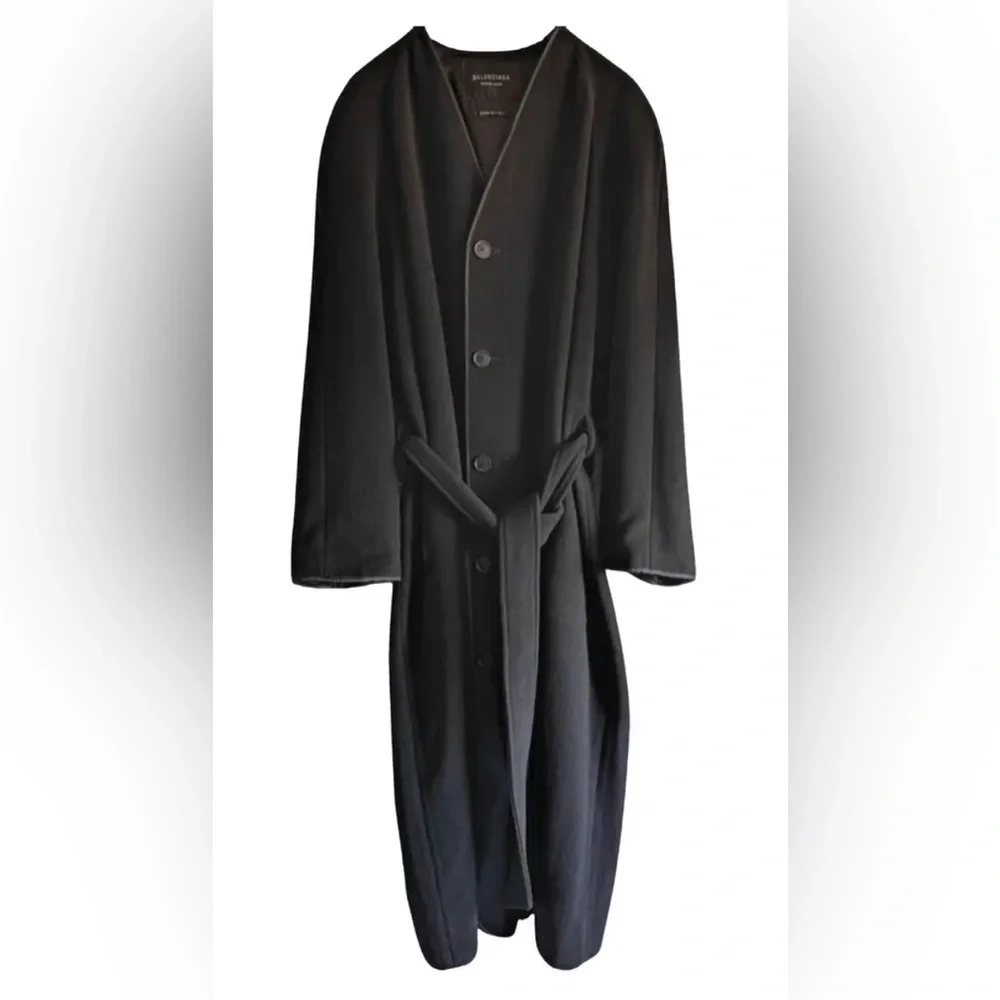 Balenciaga Runway Unisex Oversized Cashmere Wool Brushed Coat NWT - Picture 3 of 12